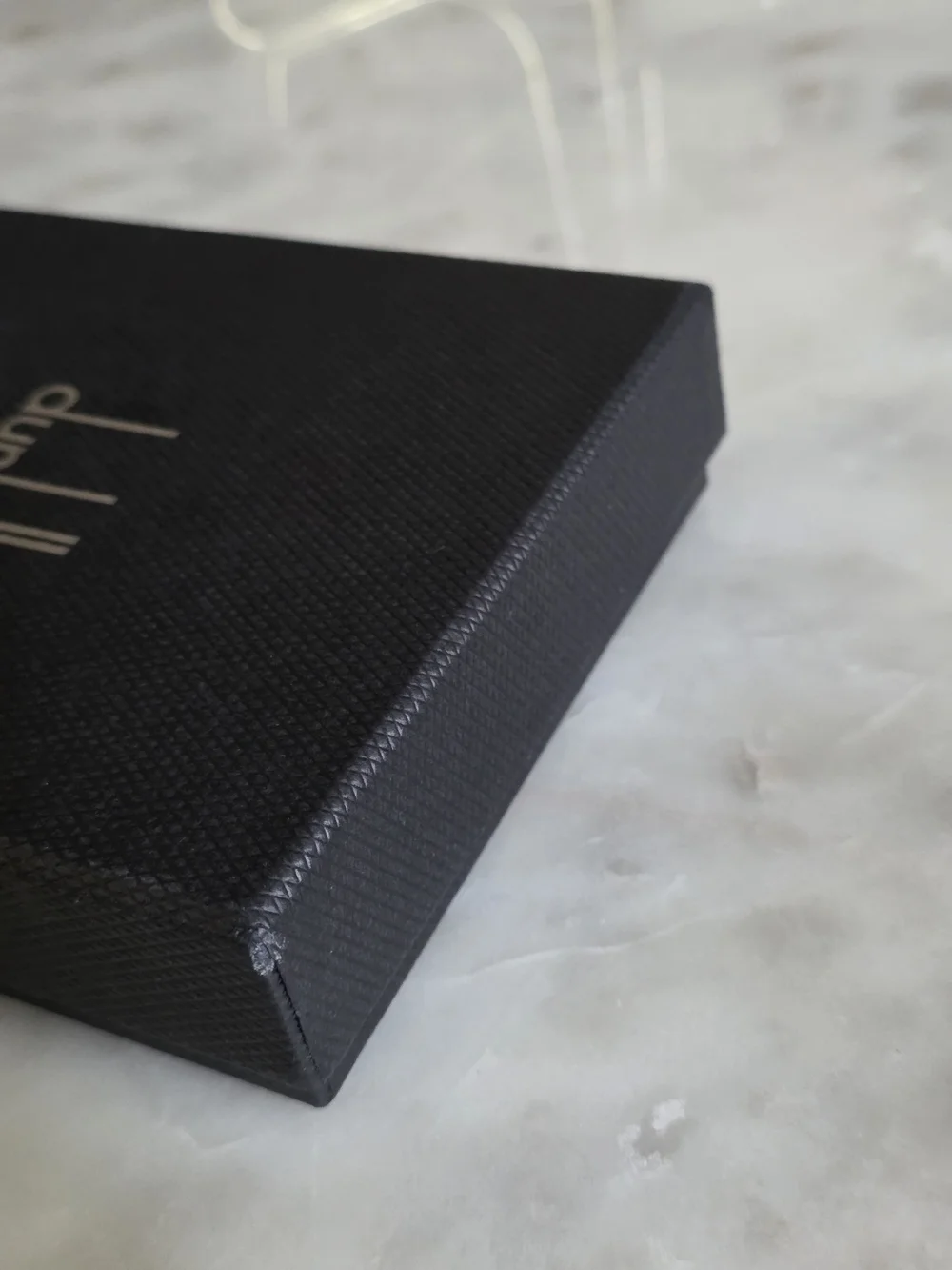 Dunhill Black Textured Card Holder Gift Box Set